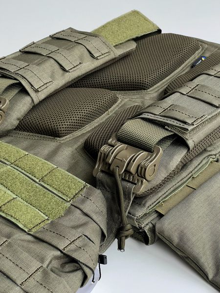 Плитоноска Олива темна Plate Carrier U-WIN швидке скидання 260х330 Реінджер Грін Cordura 500D AS0076 фото