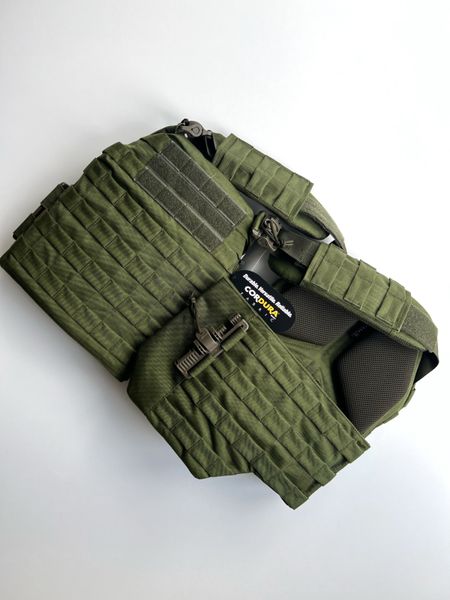 Плитонoска Олива Plate Carrier U-WIN PRO быстрый сброс 260х330 Cordura 1000D AS0059 фото