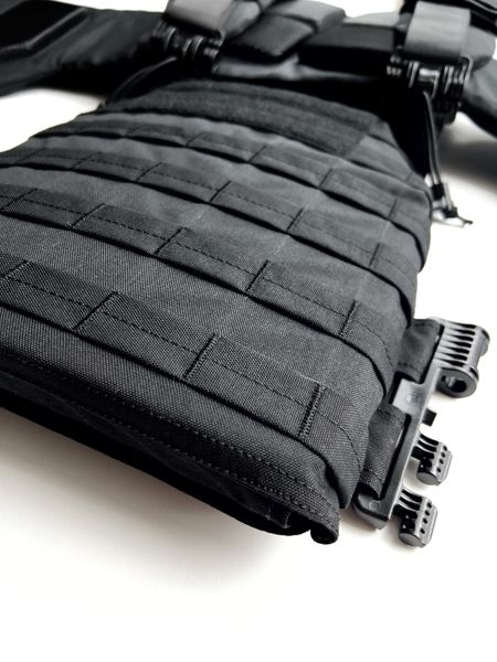 Плитоноска Черная Black Plate Carrier U-WIN быстрый сброс 250х300 Cordura 500d AS0116 фото